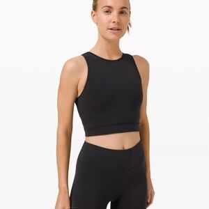 Black lululemon reveal crop tank